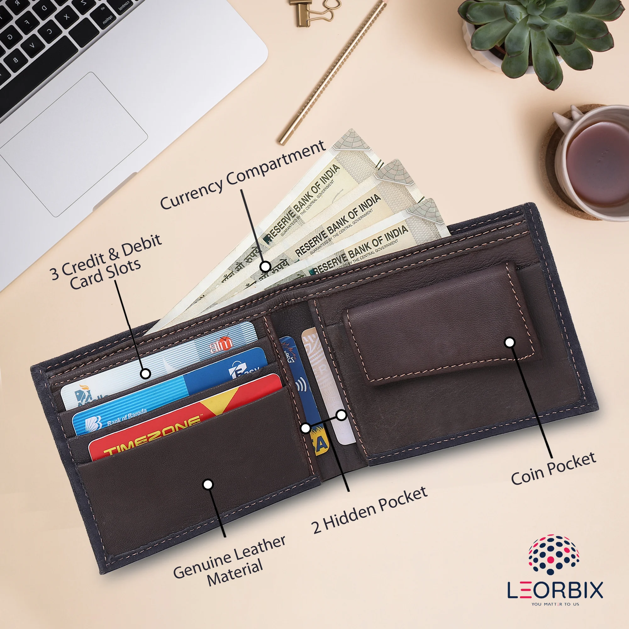 Men's Wallet - Blackberry